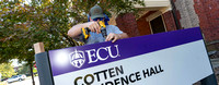10-03-18 ECU Signs Replaced at Cotten Hall